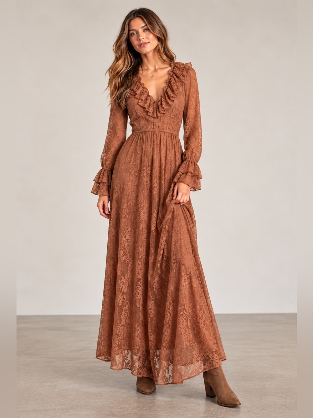 Steve Madden Rosabella Lace Maxi Dress S NWT Boho Romantic Cottagecore